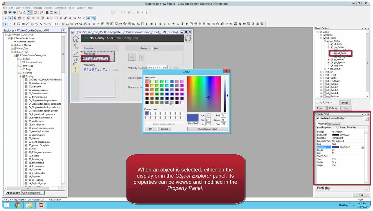screenshot of FactoryTalk View